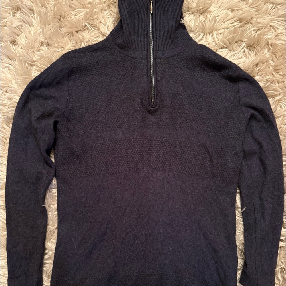 Men's Rare Yak wool Black Zip-Up Sweater